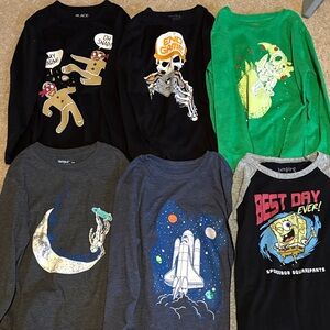 Kids Graphic Long Sleeve Shirts - Assorted Colors Size 7/8